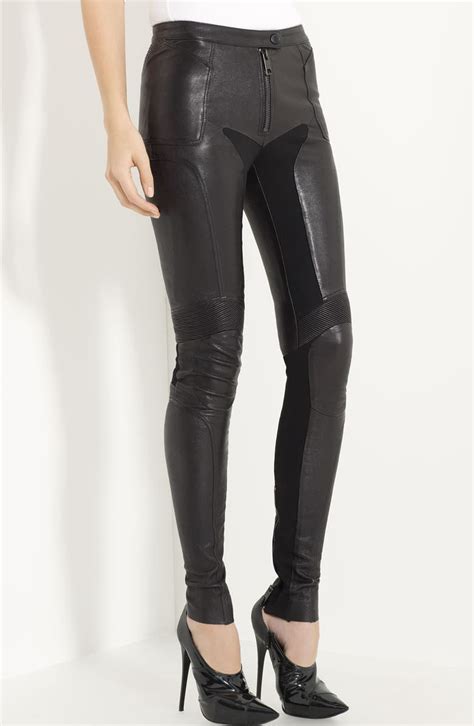 burberry leather leggings|Burberry jogging pants for women.